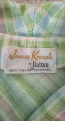 Vintage 70s Women’s Plaid Green Blue Pink White Polyester Leisure Suit