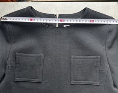 Vintage Courreges Black Wool Mod Dress 9AR Four Pocket Japan Made