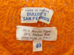 Vintage MCM 1960’s Orange Women’s Made in Italy for Bullock’s Mohair Sweater