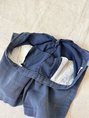 1960s Vintage Jantzen Blue Faded Zip Cotton Twill Shorts Women’s 25” Xs S