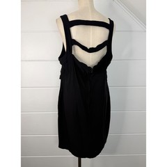 Y2K Torrid Size 24 Black Dress Body Con Whimsygoth Retro Cocktail