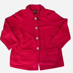 VTG Vintage 90s Cozy Red quilted button-up jacket 3XL