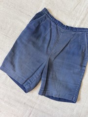 1960s Vintage Jantzen Blue Faded Zip Cotton Twill Shorts Women’s 25” Xs S