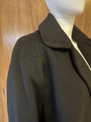 50s – 60s Virgin Wool Swing Coat | Chartreuse Silk Crepe Lining | Einiger Label