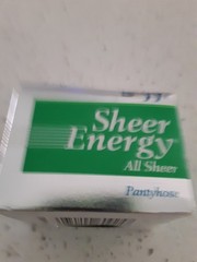 VTG 90’S L’eggs Sheer Energy All Sheer Pantyhose Sheer Toe Sz.B NIB NOS 60925