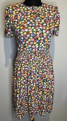 VTG J. B. Wright Ltd. Floral Dress Size 6 Fit Flare Cottage Core Short Sleeve