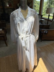 Vintage Miss Dior Ivory Satin Lace Robe Peignoir Maxi Size 1X!