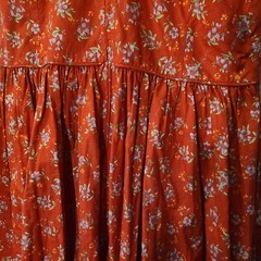 Vtg Laura Ashley Red Floral Midi Prarie Dress UK 14 US 10 Cottagecore Teatime