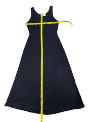 Minimalist Vintage 90s Black Column Tank Dress Carolyn Bessette-Kennedy Style