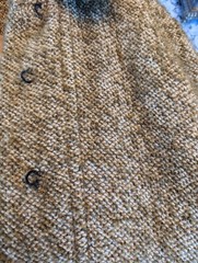 VINTAGE FUZZY MOHAIR GOLD GREEN FLECK WOOL 42″ LONG SWING CAPE ONE SIZE FIT MOST
