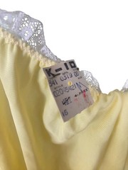 Vintage Baby Doll Lingerie Set NOS RARE Kmart 2 Piece W Tags Yellow Lacey Flower