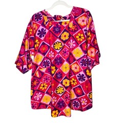 Vtg 60s DESIGN HOUSE Japan Artist Smock Apron Mod Psychedelic Flower Power