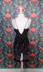 Vintage Y2K Black Sequin Embellished Fit Flare Mini Party Homecoming Dress