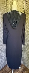 Vintage 50s/60s Black Black Gold Sheath Dress With Pockets Size 15