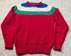 Vintage Land’s End Wool Striped Sweater Size Medium