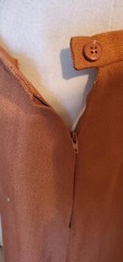 NOS Vintage 70s 80s Butte Orange Brown Rayon Polyester 2 Pc Suit Size 14 B38