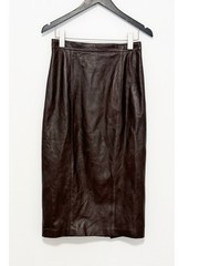 Vintage Deadstock Mario Vittorio Leather Pencil Skirt Made in Italy size 10