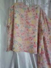 vintage pendleton women 2 pcs dress & blouse 22w set pink floral multicolor