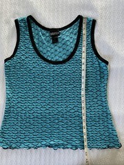 Vintage 1990s Y2K Pool Water Illusion Top Textured Psychedelic Trippy Rave Fest
