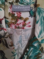 Vintage Hawaiian Print Tropical Jumpsuit Carol Anderson 80’s 90’s Multocolor
