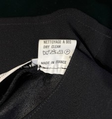 Vintage Sonia Rykiel Black Rayon Blend Cropped No Collar Top Size 42 (S/M)
