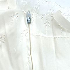 1950s Barbizon Flirt Off White Full Slip Taffeta 32 AV Side Zip Tafredda Flaws