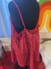 Vtg 1990’s Gilligan O’Malley Red Babydoll Nightgown Mini Dress Red 2XL
