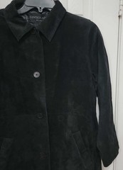 1990s Y2K Centigrade Vintage Suede Long Trench Coat Duster Size Small NWT