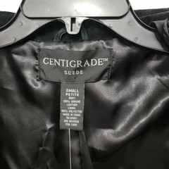 1990s Y2K Centigrade Vintage Suede Long Trench Coat Duster Size Small NWT