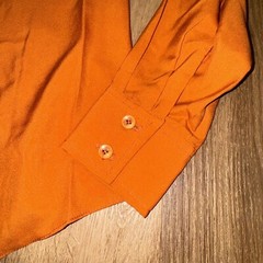 NOS Vtg Urban Cowgirl Rose Shirt Womens Western Rockabilly 70s Burnt Orange 7 8