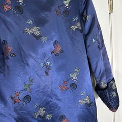 Kimono Robe Pockets, Blue ,Tailored Saigon Vietnam War Vintage 1966 Dress