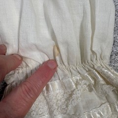 Vintage Bloomers Cotton Lace Ribbon Small Ivory unbranded Elastic Waist flaw