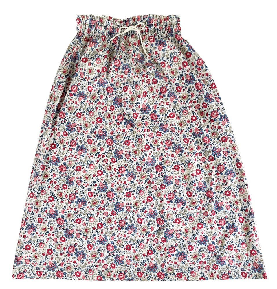 PICKET and POST Midi Skirt Vintage Cotton-Poly Blend Floral Print Size 8