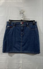 Vintage 90s Tommy Hilfiger Women’s Blue Denim Mini Skirt Medium Wash Size 11