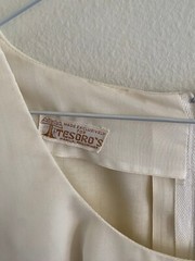 Vintage 60’s Tesoro’s Embroidered Floral Maxi Dress MCM Boho Hippie Wedding