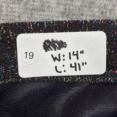 Vintage Rainbow Metallic Glitter Maxi Skirt Black Button Front High Waist 10 NEW