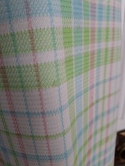 Vintage 70s Women’s Plaid Green Blue Pink White Polyester Leisure Suit