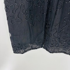Vintage Stenay 100% Silk Dress Size 10 Womens Black Embroidered Sequin 1980’s