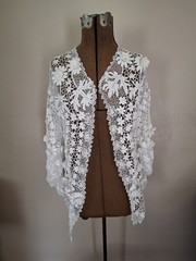 Vintage Edwardian EXQUISITE Irish Crochet Fancy Day Jacket