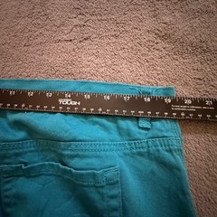 Gloria Vanderbilt Amanda Teal Size 16 Y2K Whimsical Summer Bold Casual Indie Pop