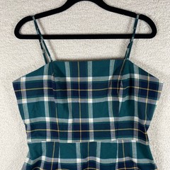 Y2K 90s clueless square neck tartan plaid mini dress L preppy millennial bratz