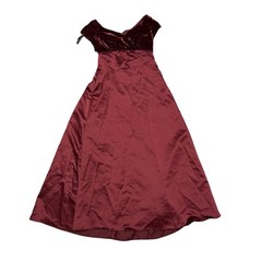 Alfred Angelo Vintage Wine Velvet Satin Prom Gown Dress Small Formal