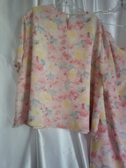vintage pendleton women 2 pcs dress & blouse 22w set pink floral multicolor