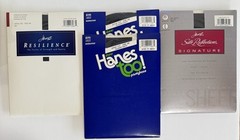 Hanes Lot Of 4 VTG Pantyhose Size AB Mink Navy Jet NOS