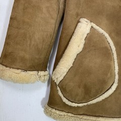 Vintage Sheepskin Shearling Wool Coat Womens Size In Photos Button Up Jacket