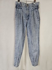LAWMAN International Stone Wash High Waist Tapered Denim Mom Jeans Sz 14