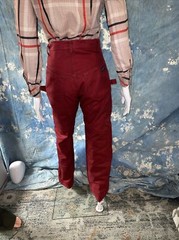 Women’s Vtg 1970s 80s Dee Cee Carpenter Jeans Pants Burgundy 27 Wst 38 H 32.5 In