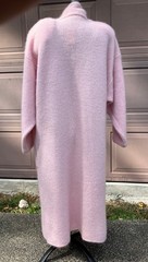 NWT IB Diffusion LG long cardigan duster coat pink wool mohair blend VTG