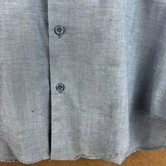 VTG 70s Key Imperial Embroidered Flowers Chambray Work Shirt Boho Hippie L USA