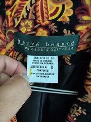 Harve Benard Vintage 90s Velvet Paisley Jacket Womens Size 8 Cotton Spandex NWT